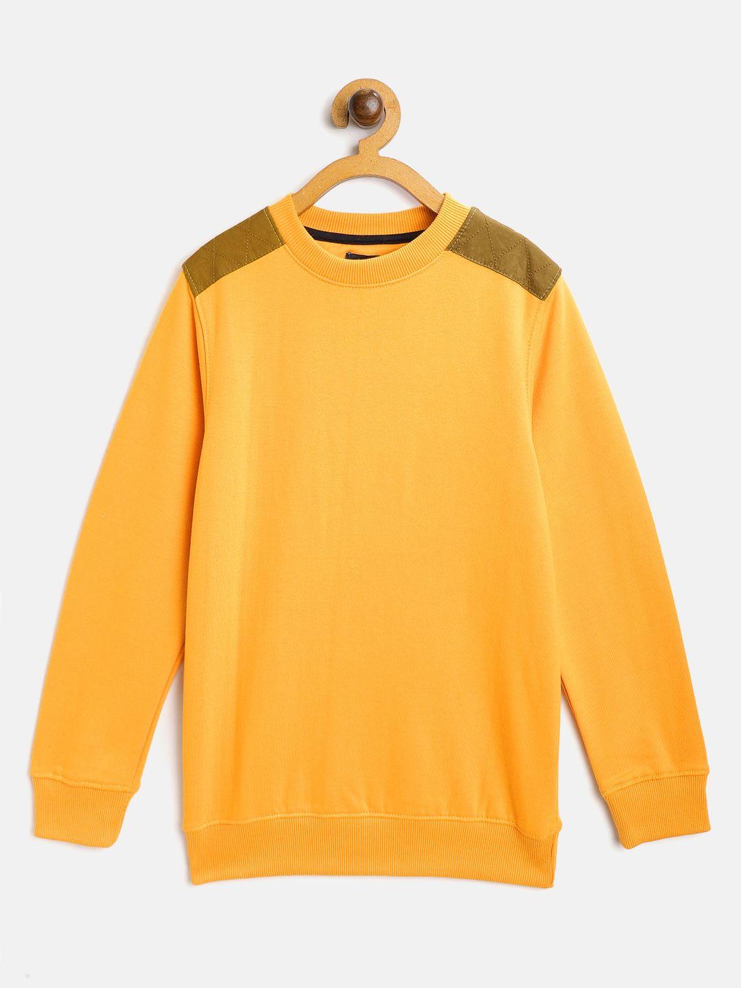m&h juniors boys mustard yellow sweatshirt