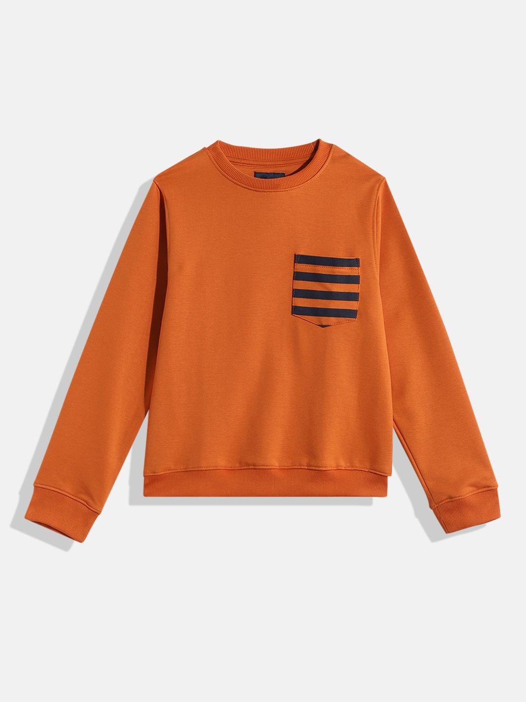 m&h juniors boys orange sweatshirt