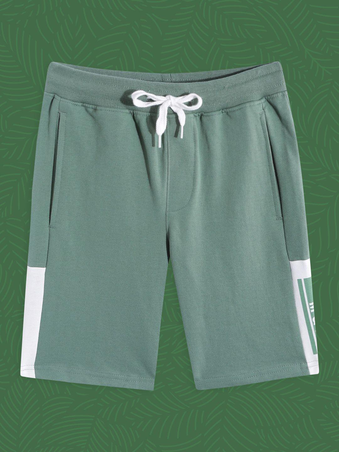 m&h juniors boys sage green solid shorts
