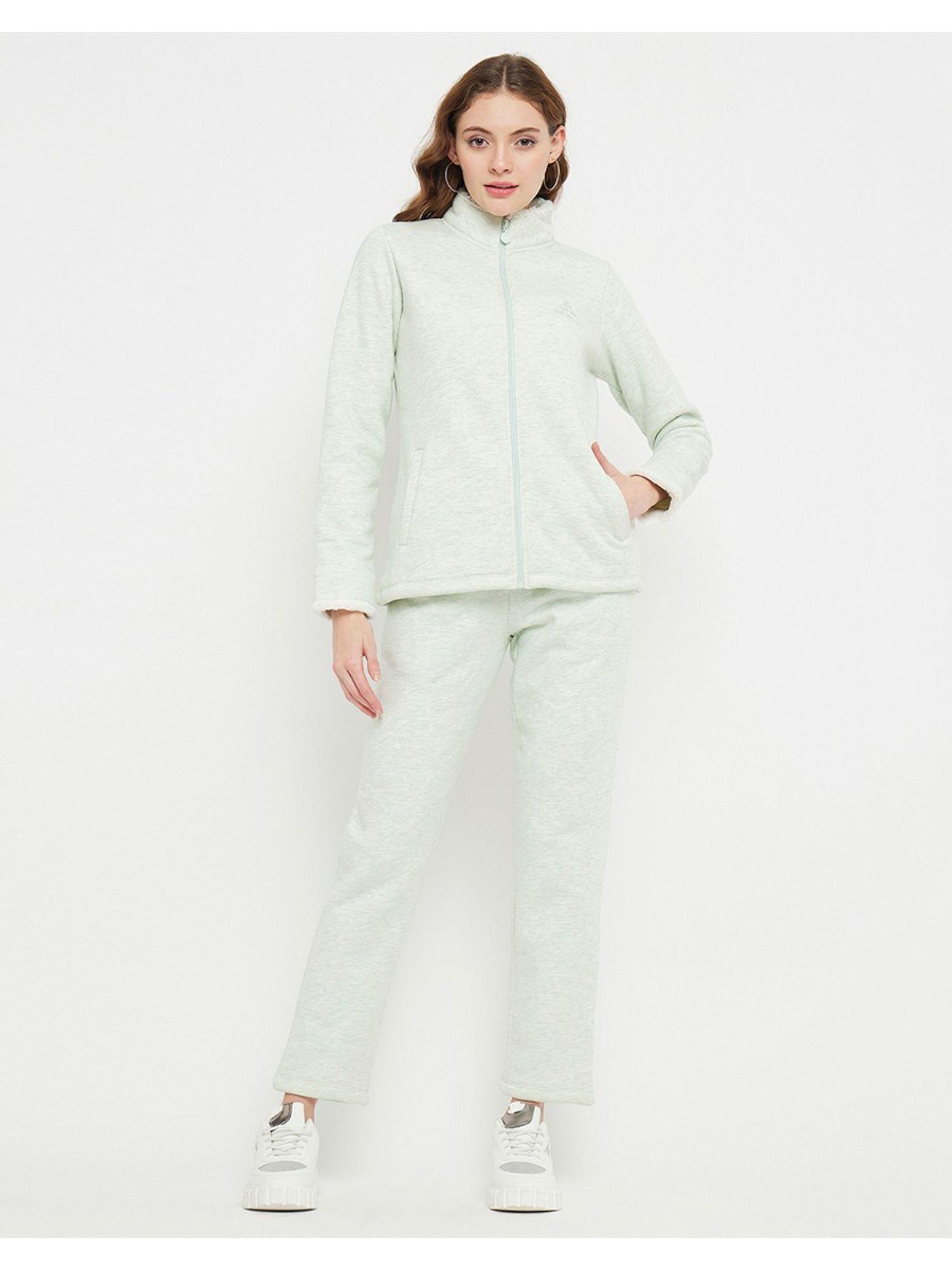 m secret solid mint green track suit (set of 2)