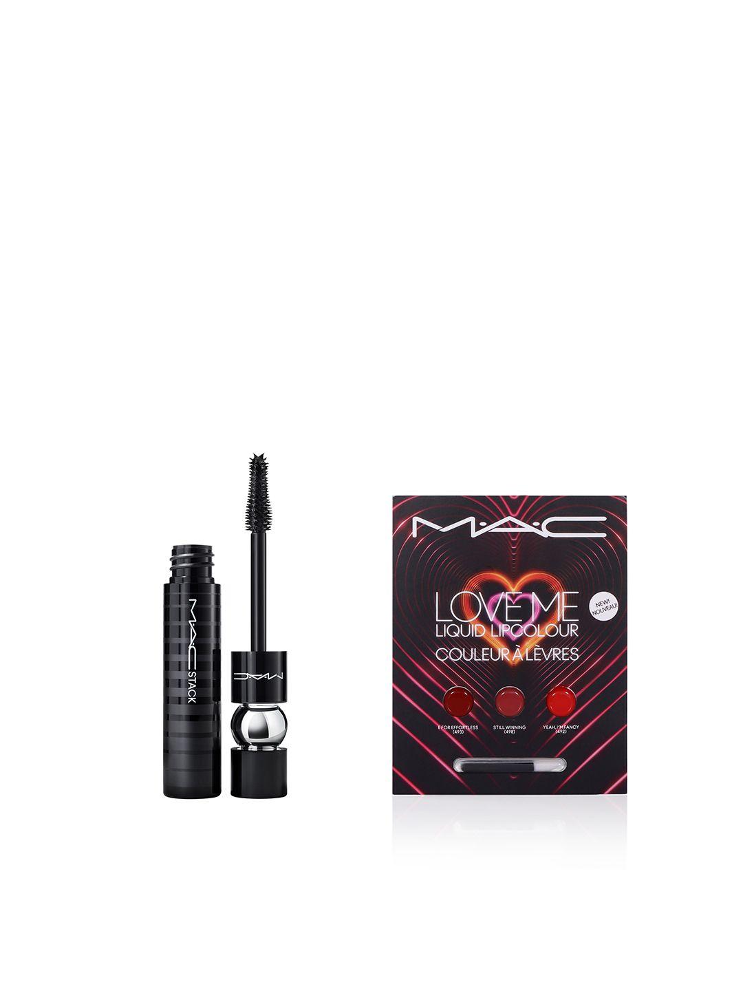m.a.c set of stack mascara 12 ml & love me liquid lipcolour 0.44 ml