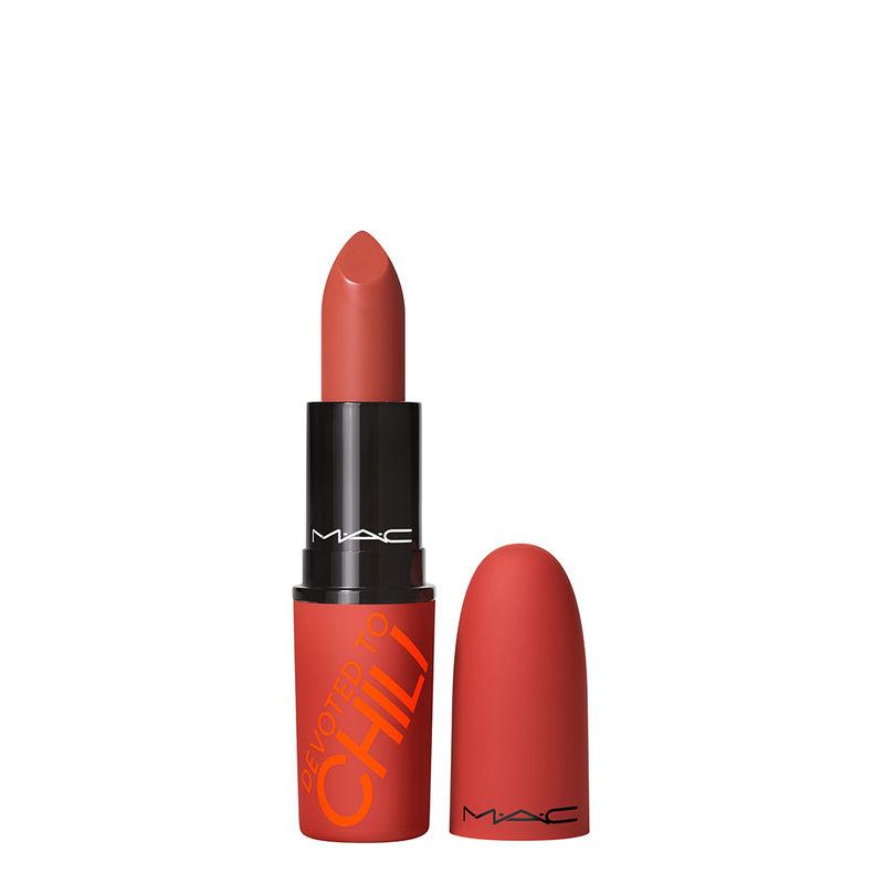 m.a.c powder kiss lipstick - devoted to chilli