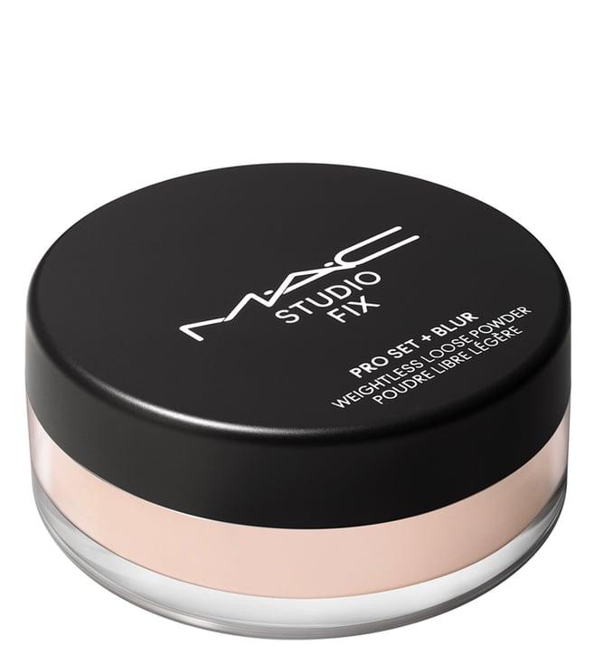 m.a.c studio fix pro set + blur weightless loose powder light - 6.5 gm