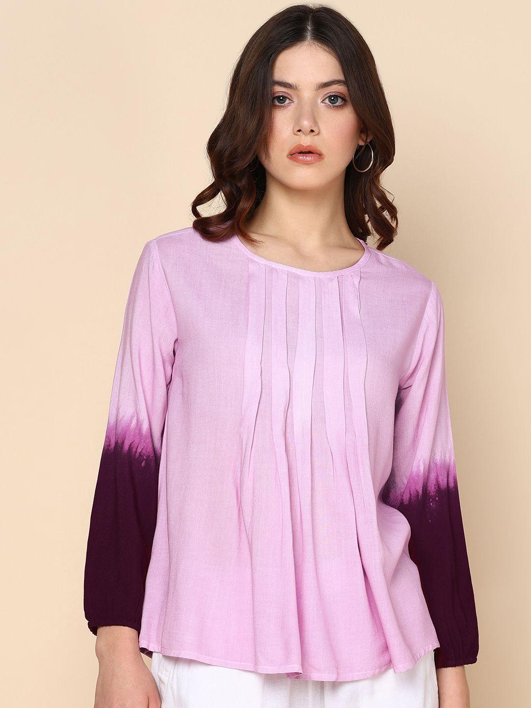 maaesa ombre dyed crepe top