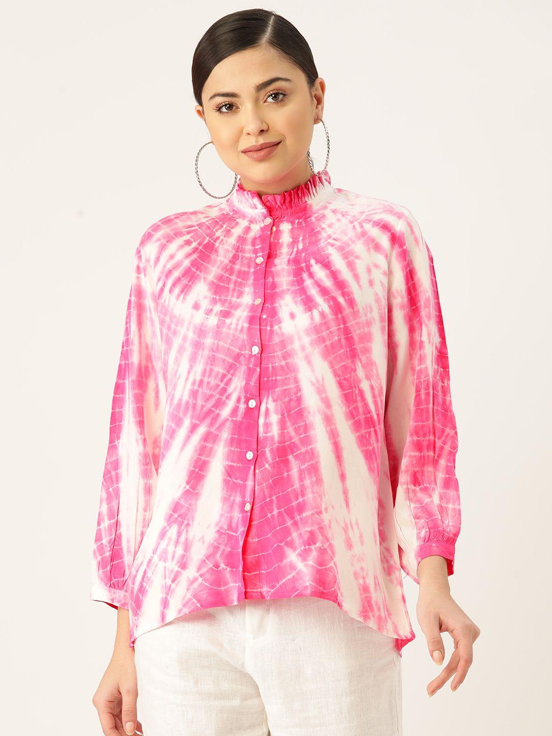 maaesa standard tie & dye printed casual shirt