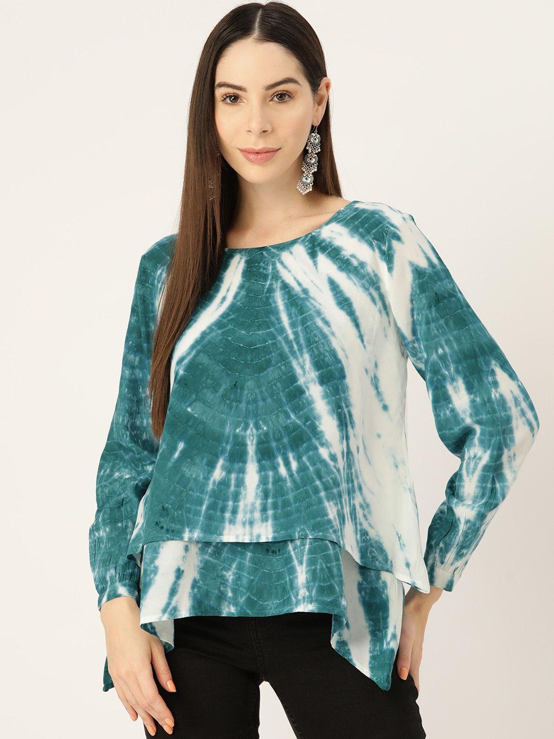 maaesa tie & dye layered top