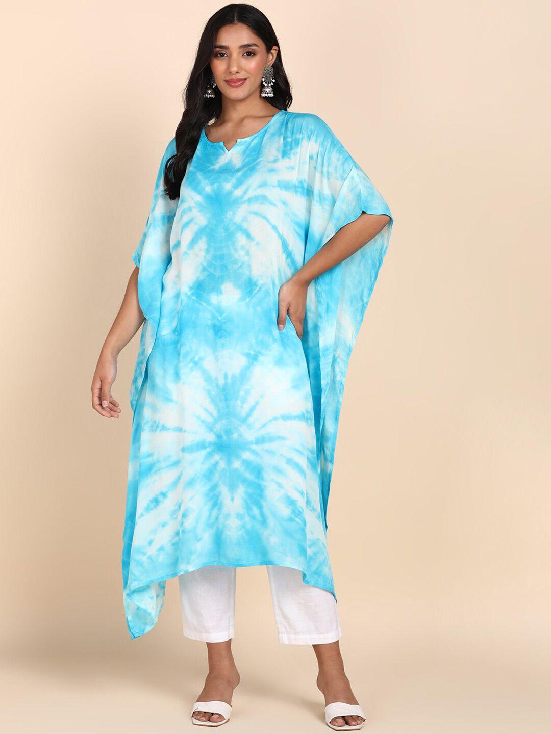 maaesa tie and dyed kimono sleeves kaftan kurta