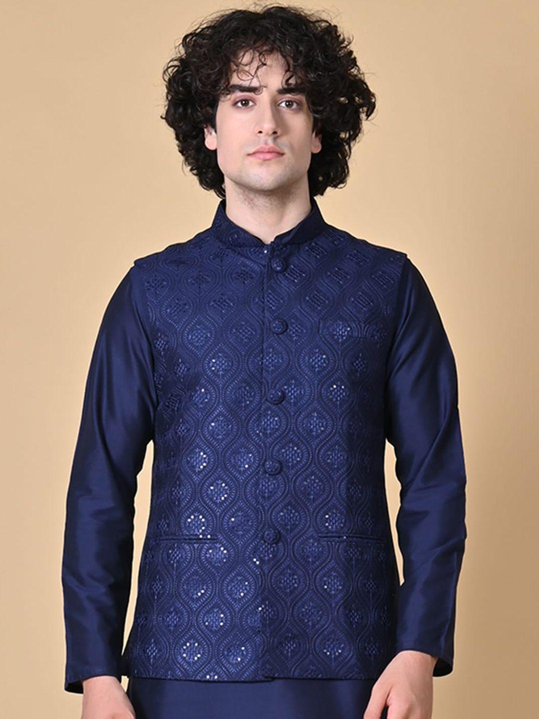 maahi fab embroidered nehru jacket