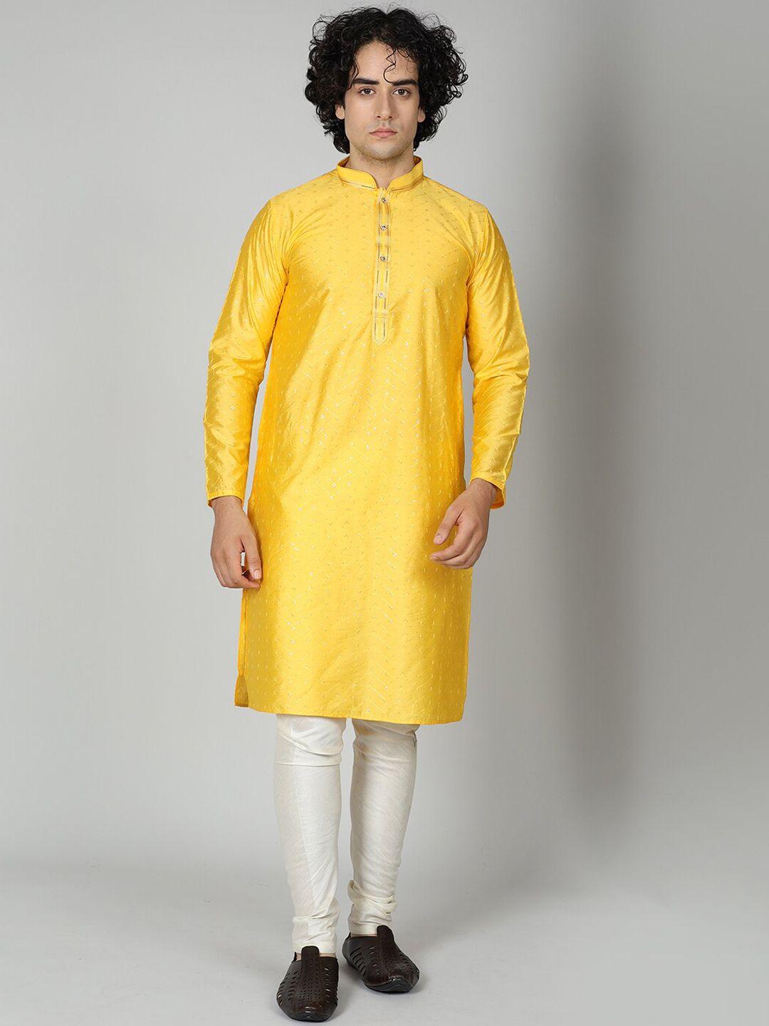 maahi fabs embellished mandarin collar sequinned straight kurta