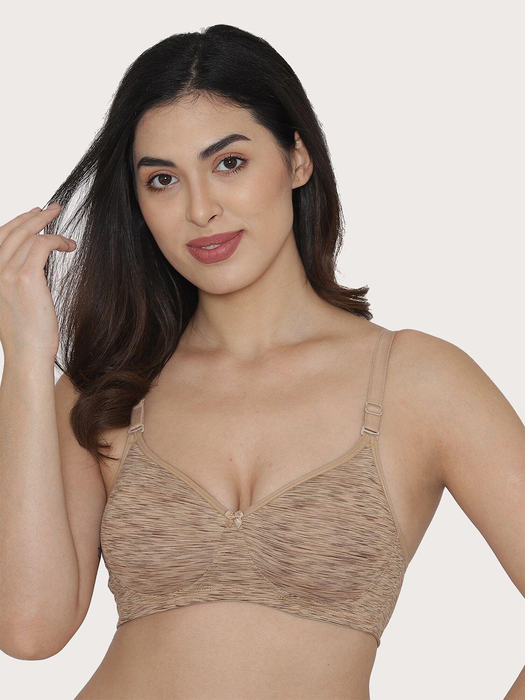 maashie beige abstract everyday bra -full coverage heavily padded 5003_skin