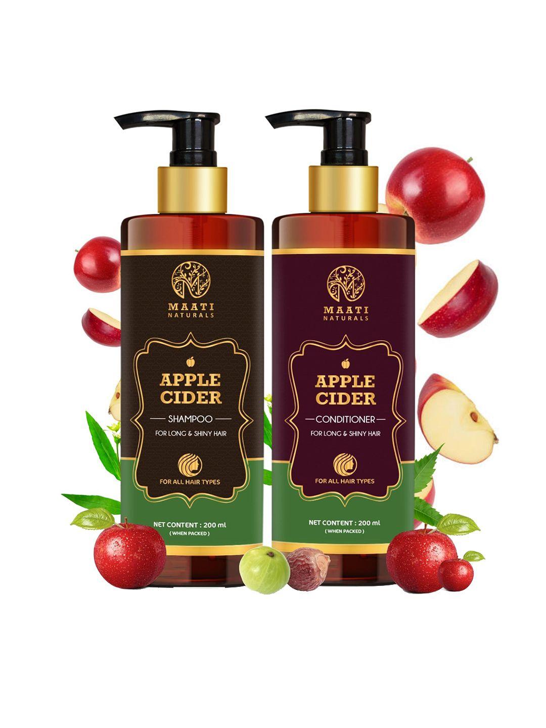 maatinaturals set of apple cider shampoo & conditioner- 200ml each