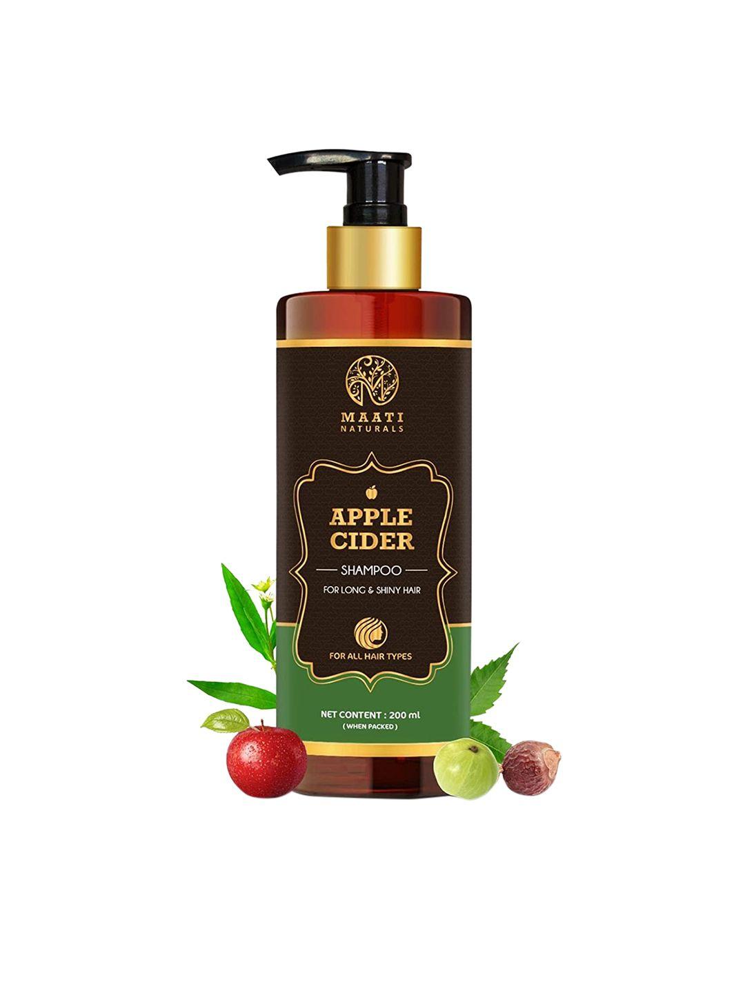 maatinaturals white apple cider shampoo for long and shiny hair 200 ml