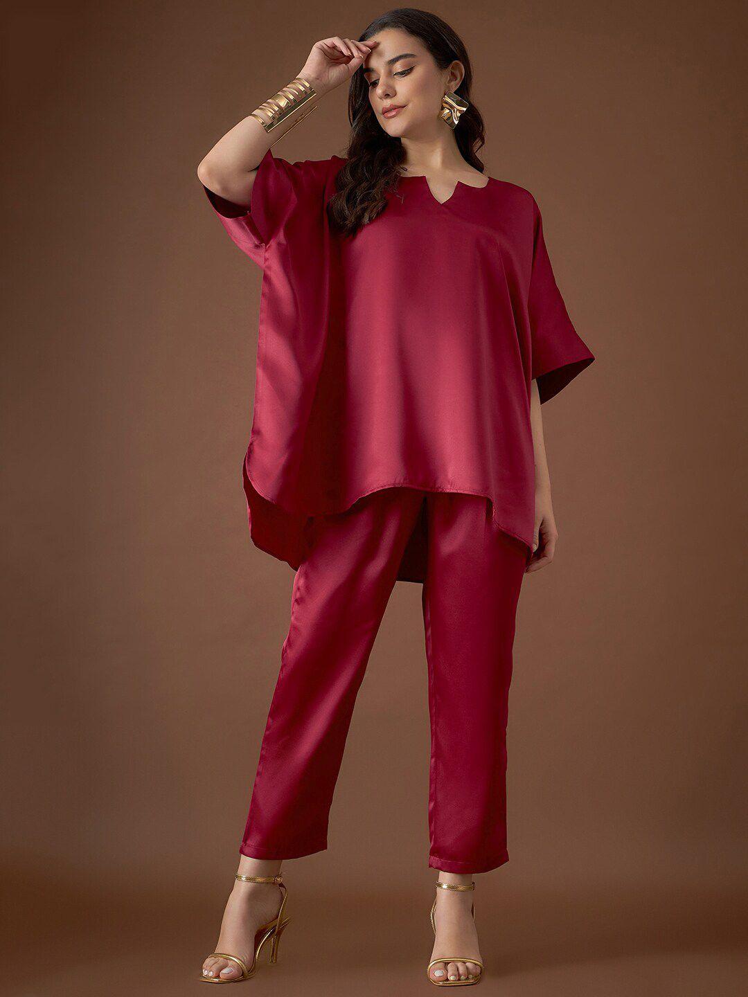 mabish by sonal jain anti fit kaftan top with trousers co-ords