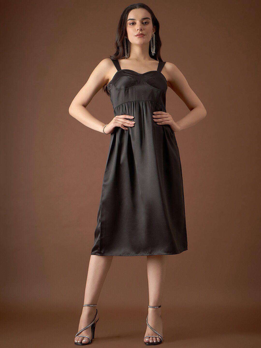 mabish by sonal jain black satin dress