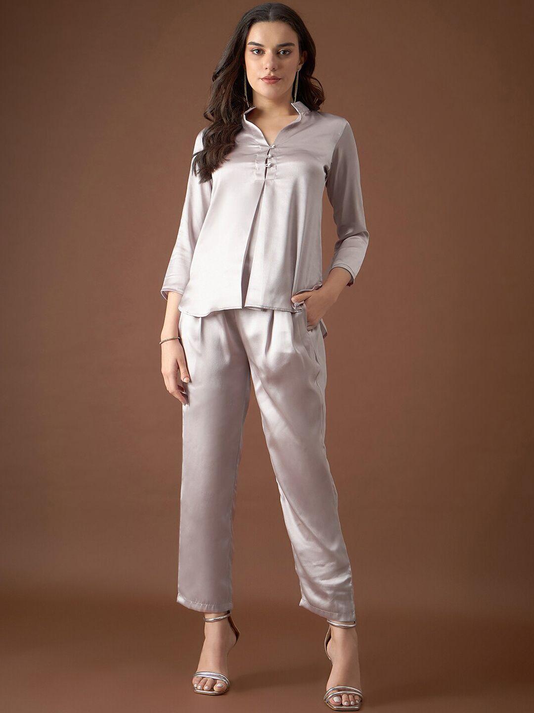 mabish by sonal jain collar shirt with trousers co-ords
