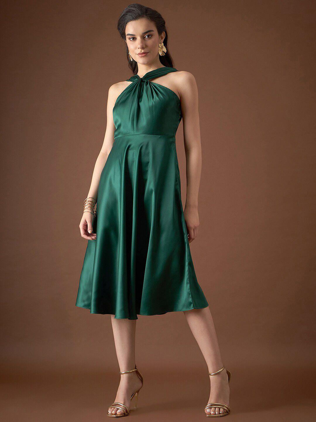 mabish by sonal jain green satin dress