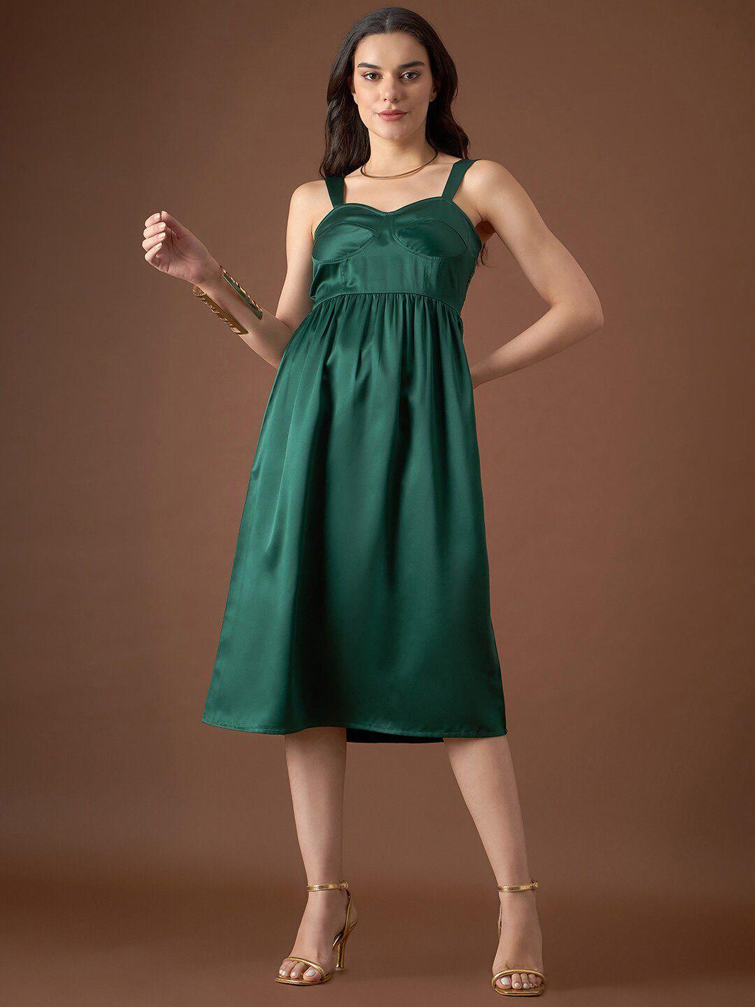 mabish by sonal jain green satin dress