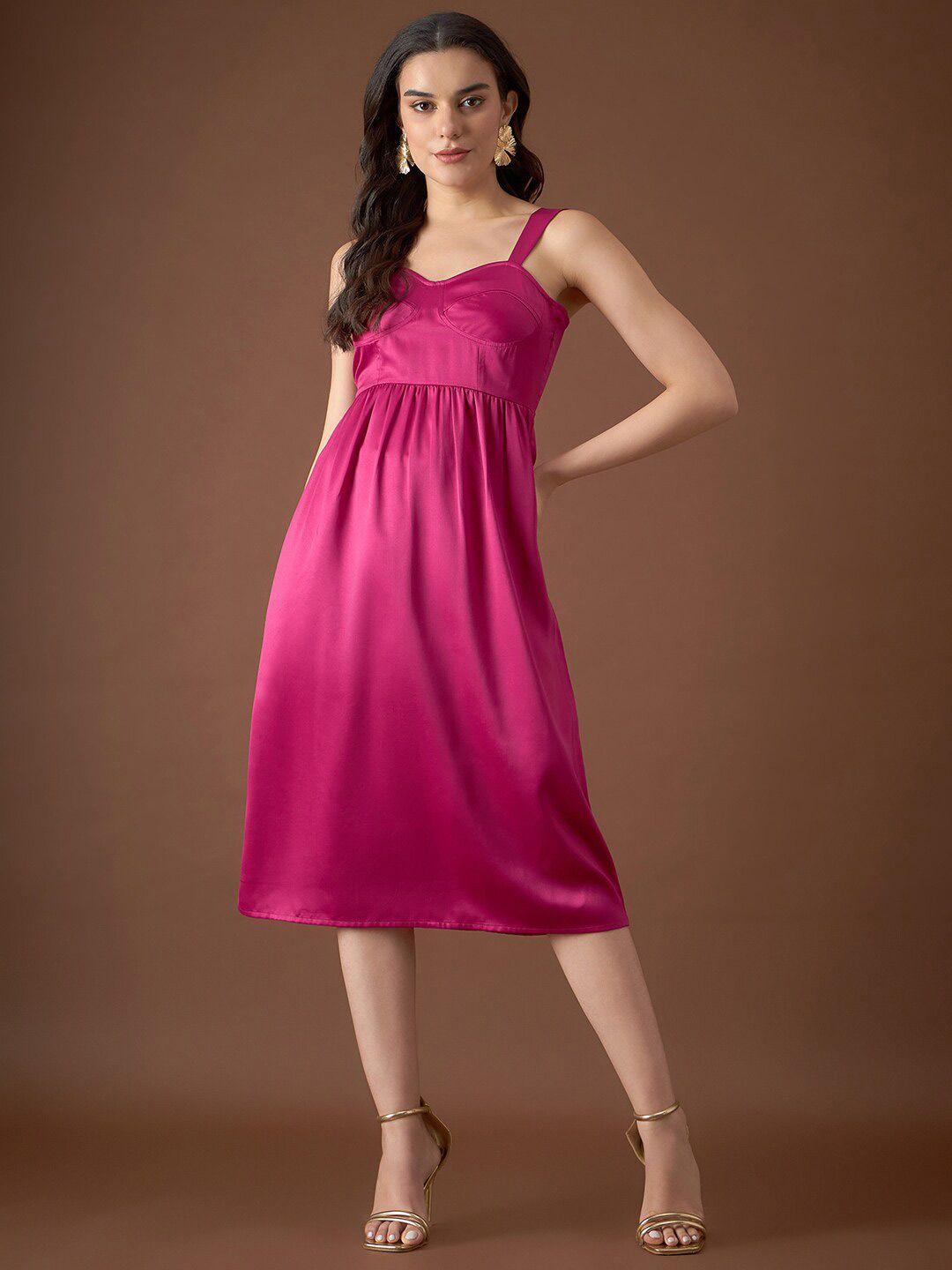 mabish by sonal jain pink satin dress