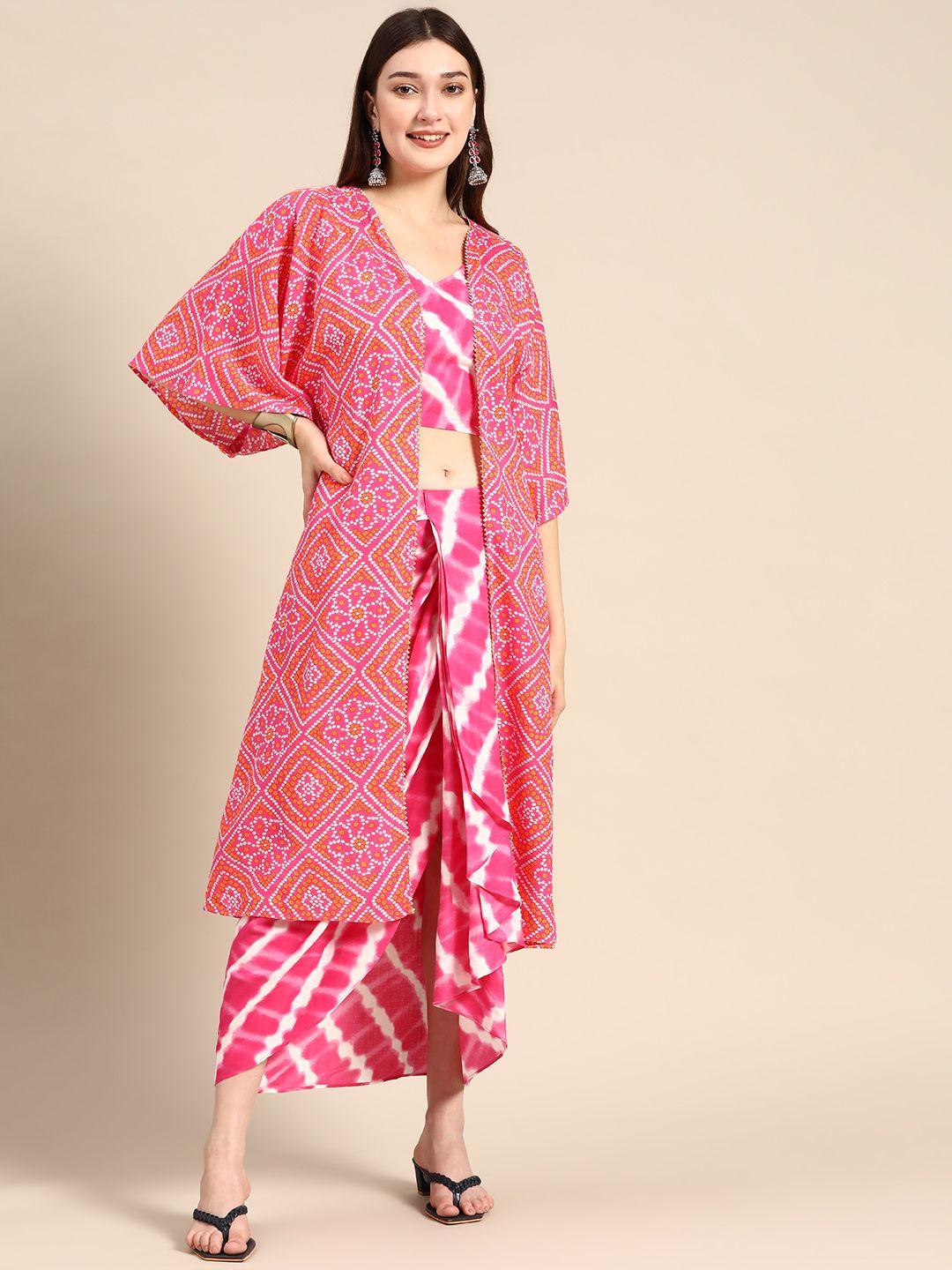 mabish by sonal jain women top with skirt & shrug