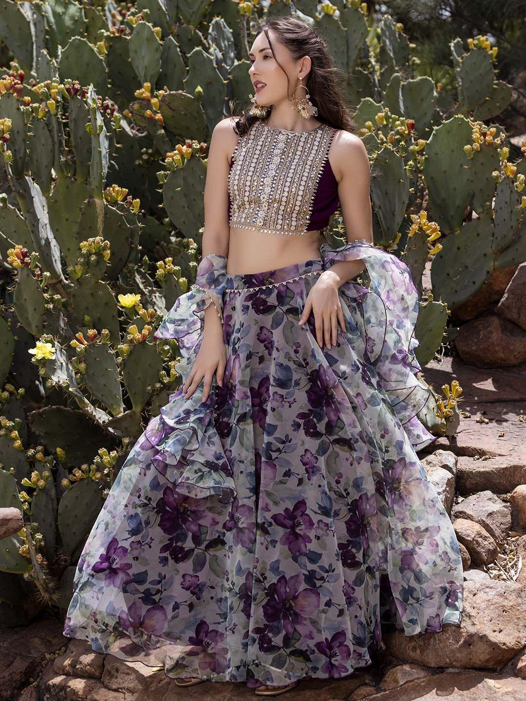 mabish luxe embroidered ready to wear lehenga choli with dupatta