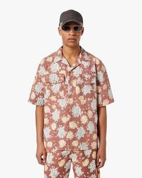 mac floral print shirt with flap pockets