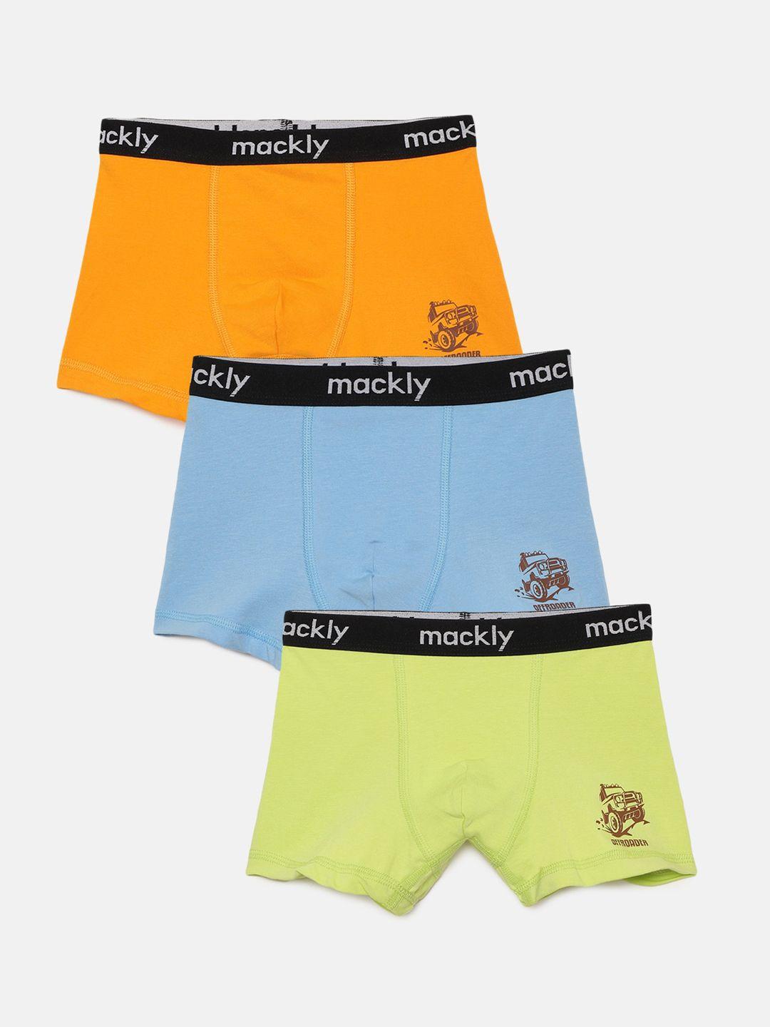 mackly boys pack of 3 outer elastic mid-rise boxers