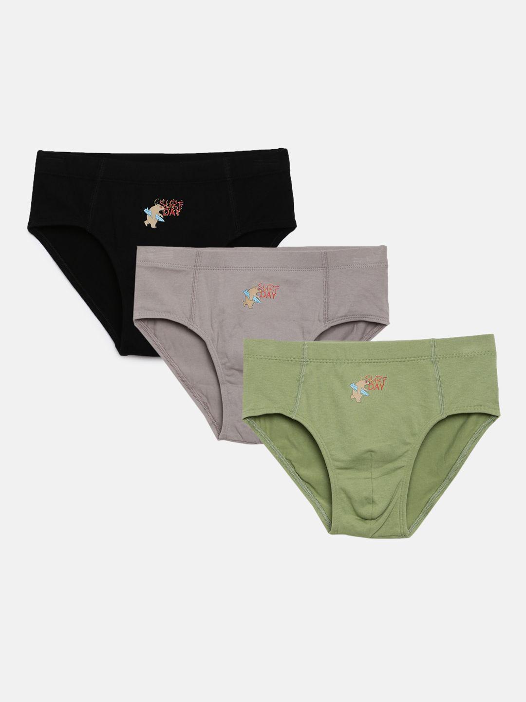 mackly boys pack of 3 printed basic briefs