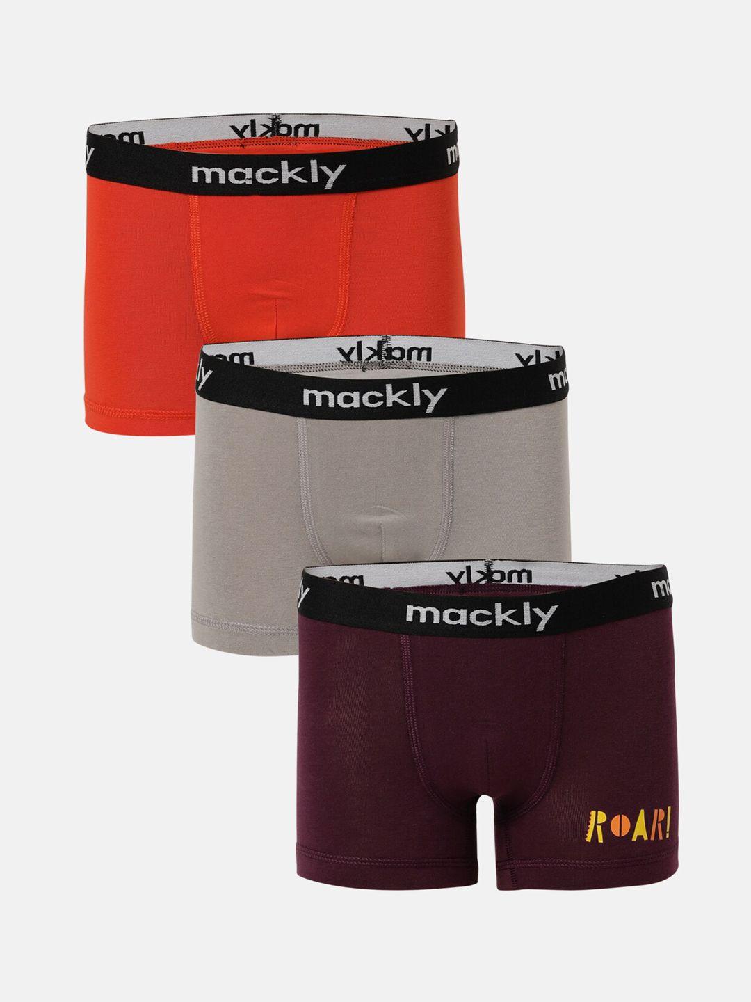 mackly boys pack of 3 printed boxer-style briefs