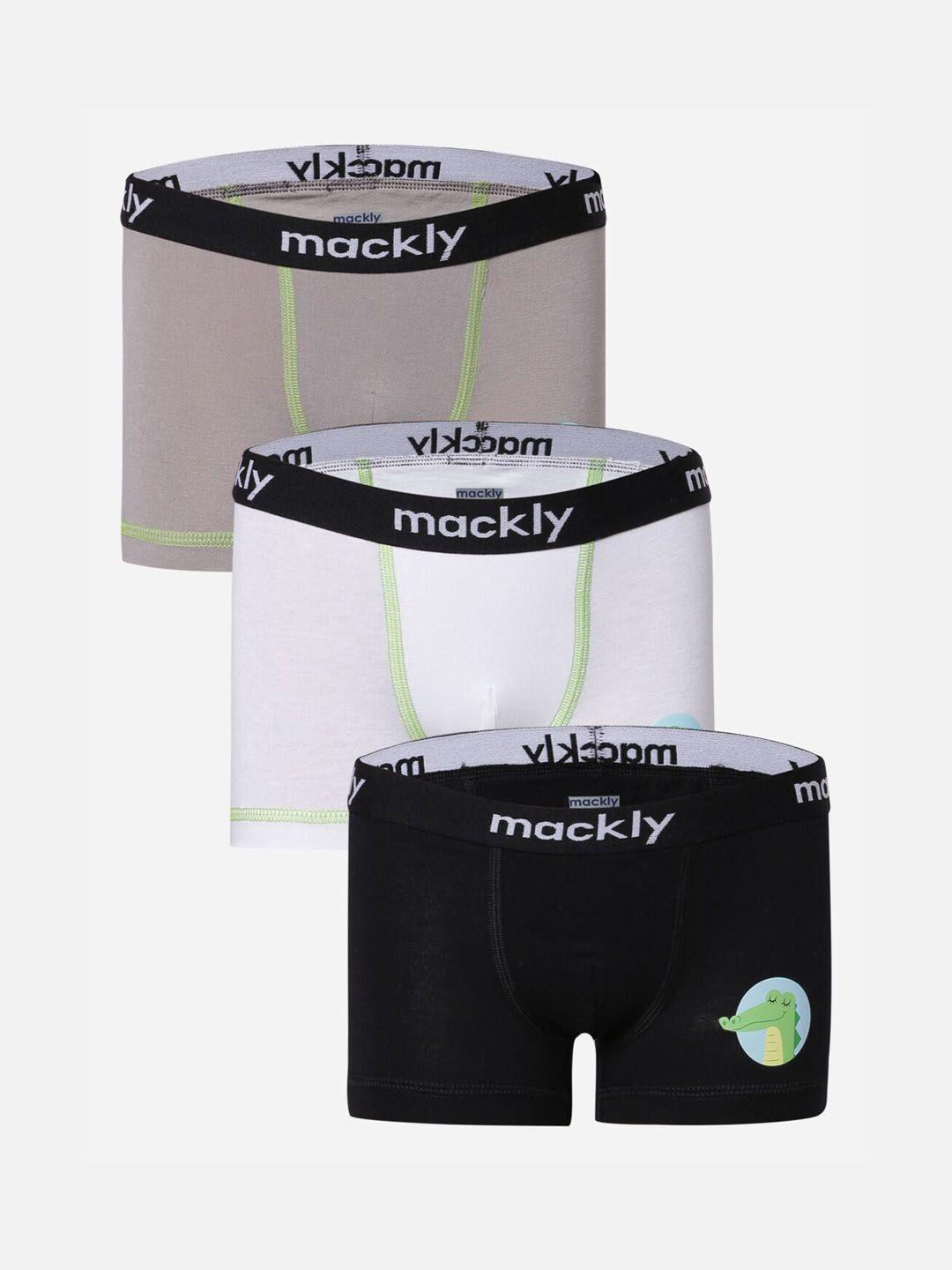 mackly boys pack of 3 printed trunk