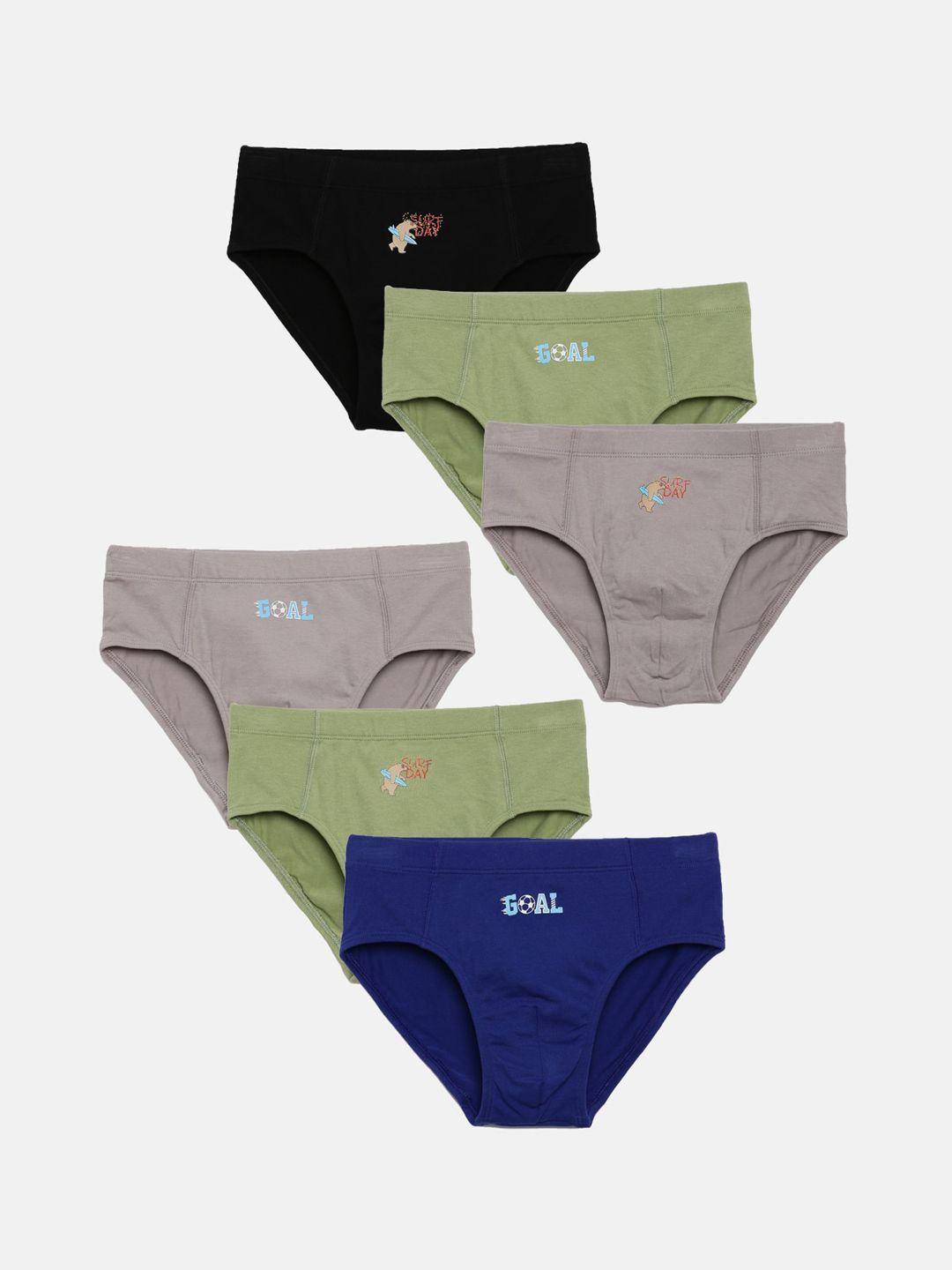 mackly boys pack of 6 mid-rise basic briefs