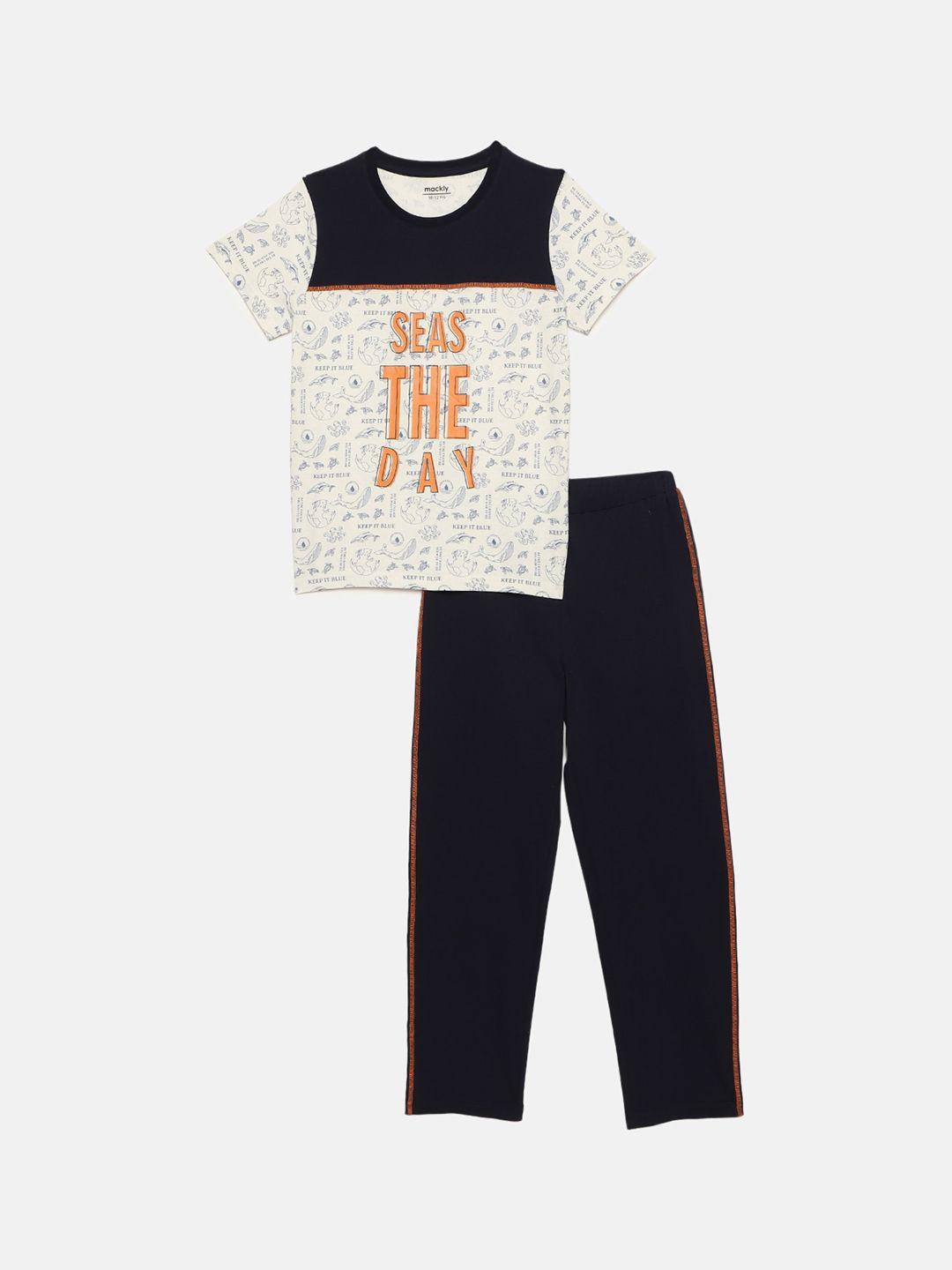 mackly boys printed night suit