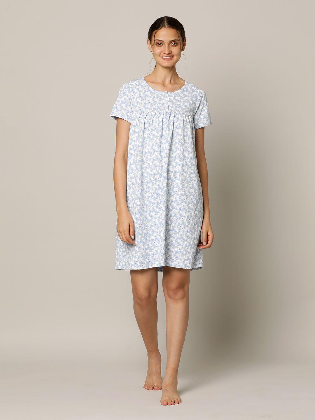 mackly floral printed pure cotton nightdress