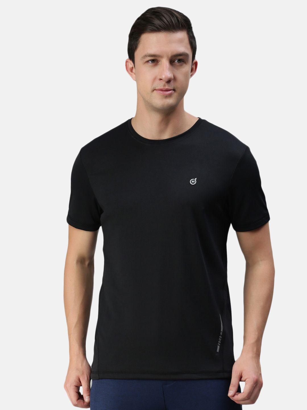 macroman m-series men black solid t-shirt