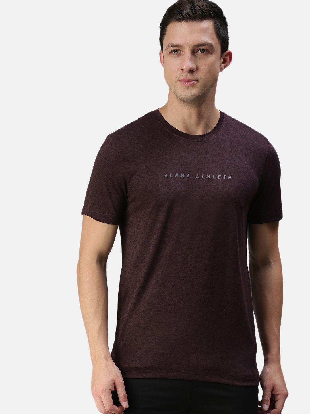 macroman m-series men brown solid t-shirt