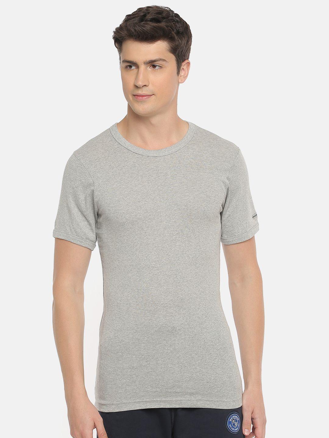 macroman m-series men grey melange raw edge t-shirt