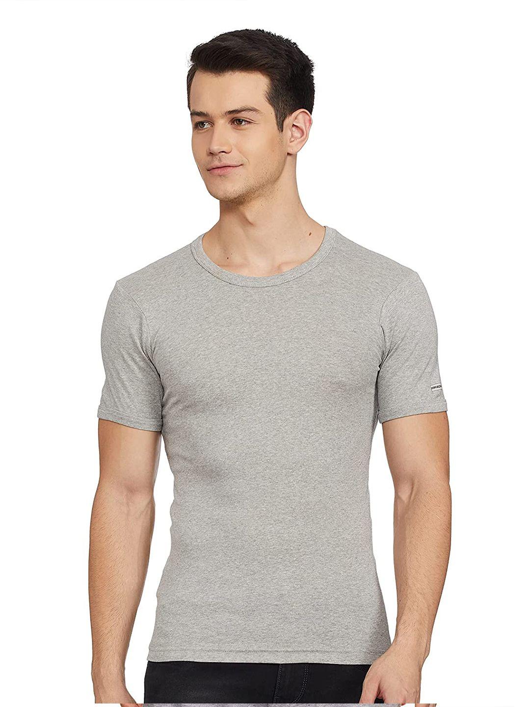 macroman m-series men grey melange regular fit  t-shirt