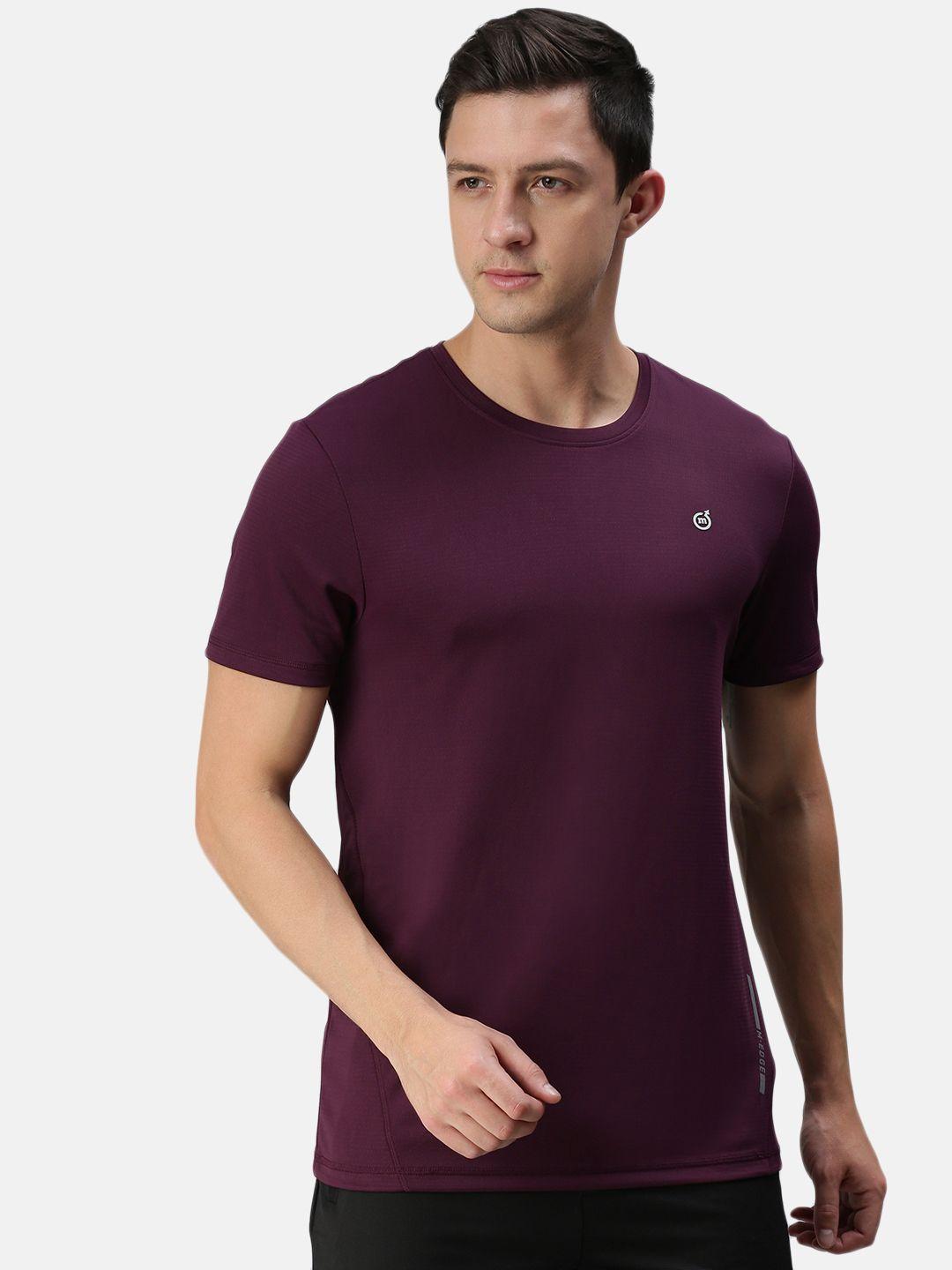 macroman m-series men purple solid t-shirt