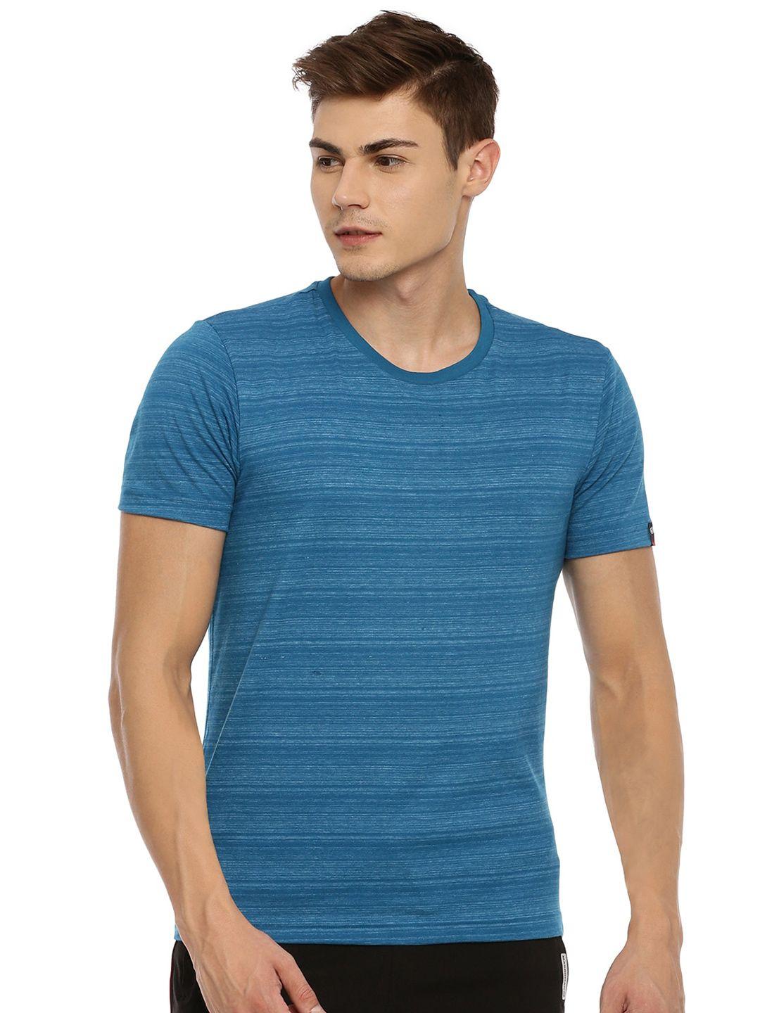macroman m-series striped round neck cotton sports t-shirt