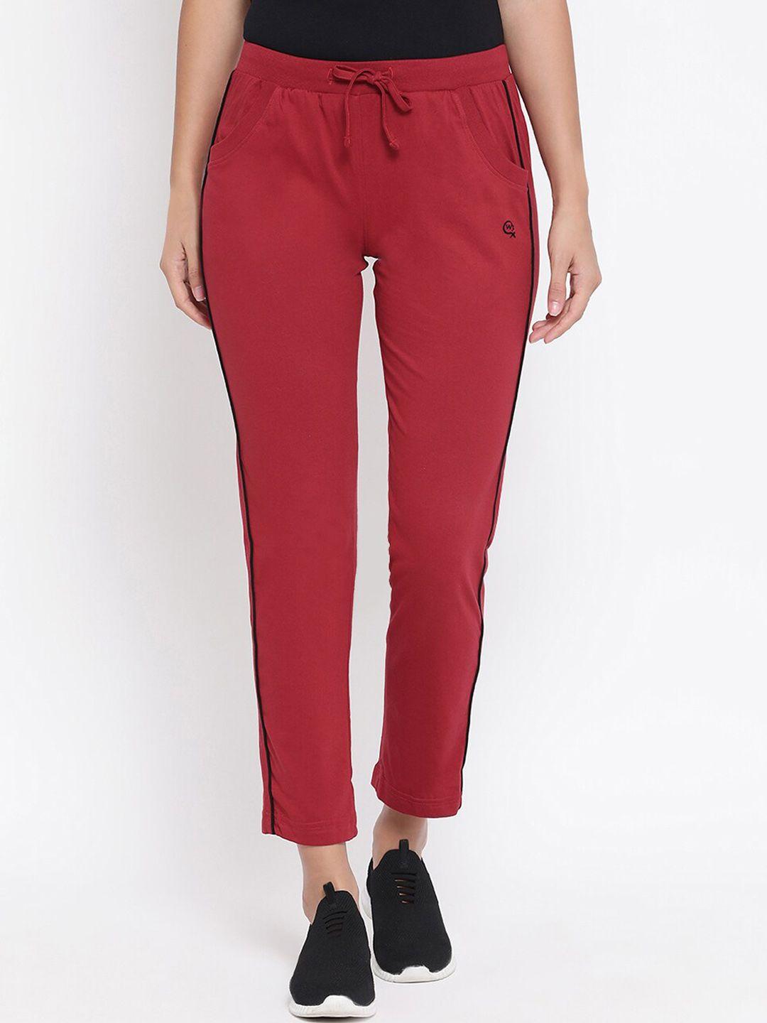 macrowoman w-series women cotton mid-rise track pants
