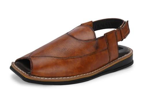 mactree tan vegan leather mens sandals for men stylish - 06 uk