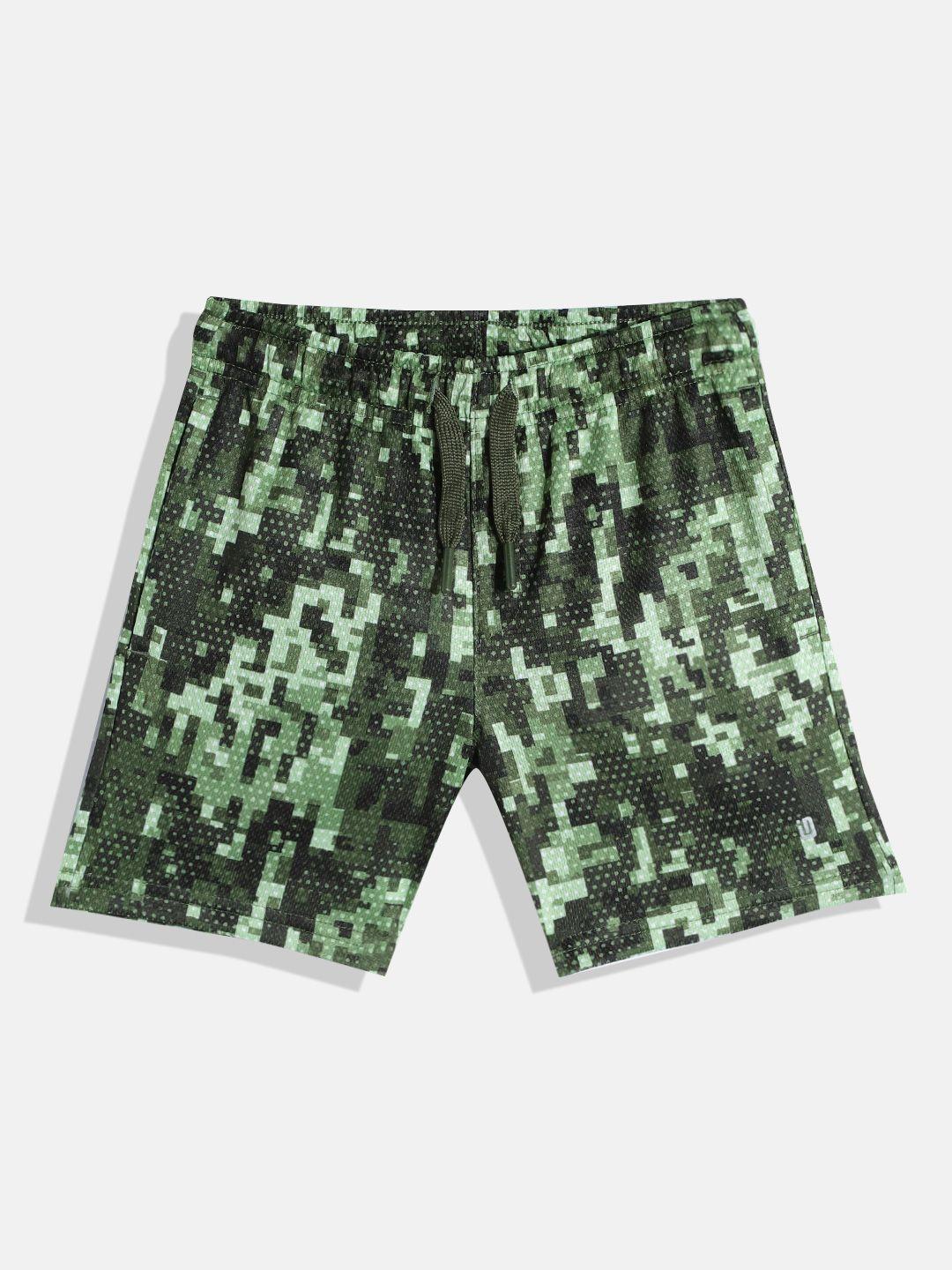 macy's ideology boys green & black printed shorts