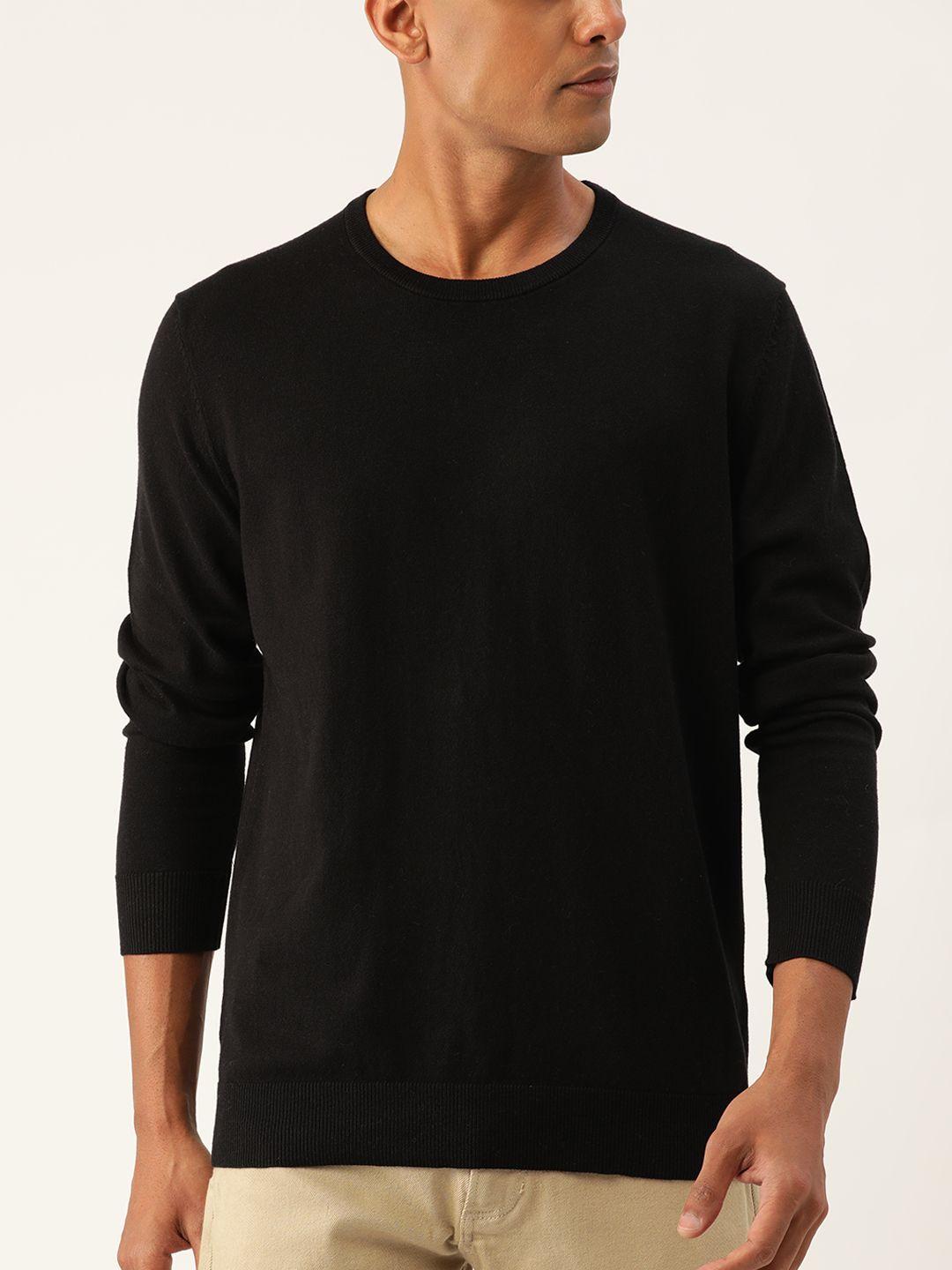 macy's alfani men black solid pullover