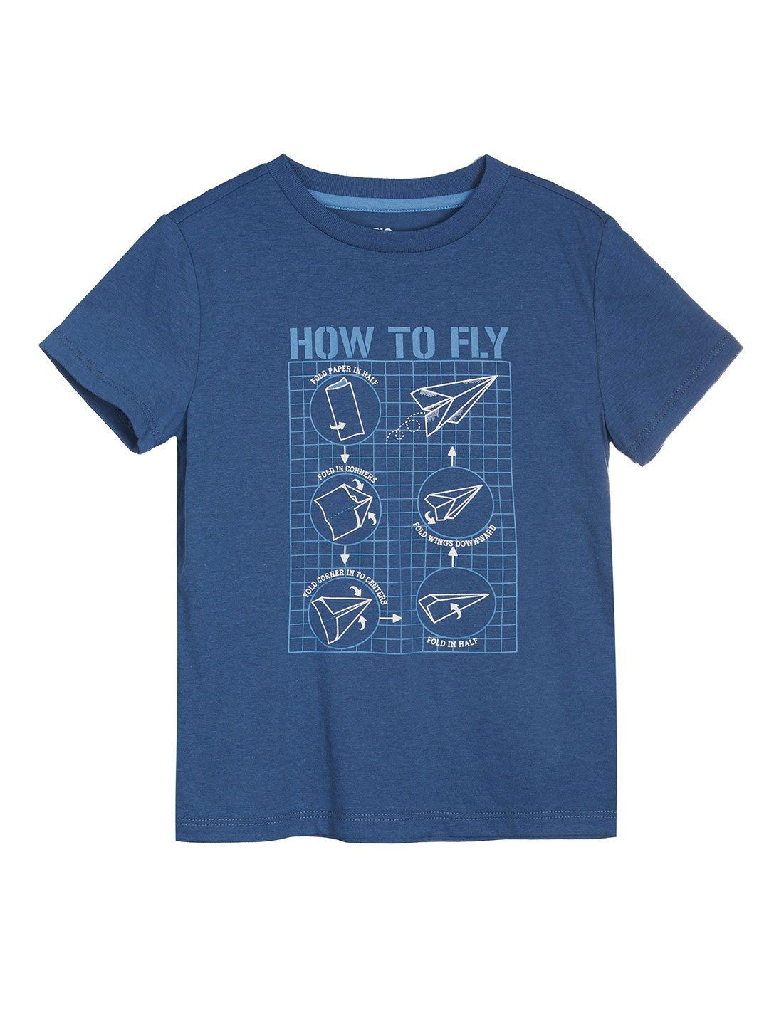 macy's epic threads boys blue & white graphic printed t-shirt