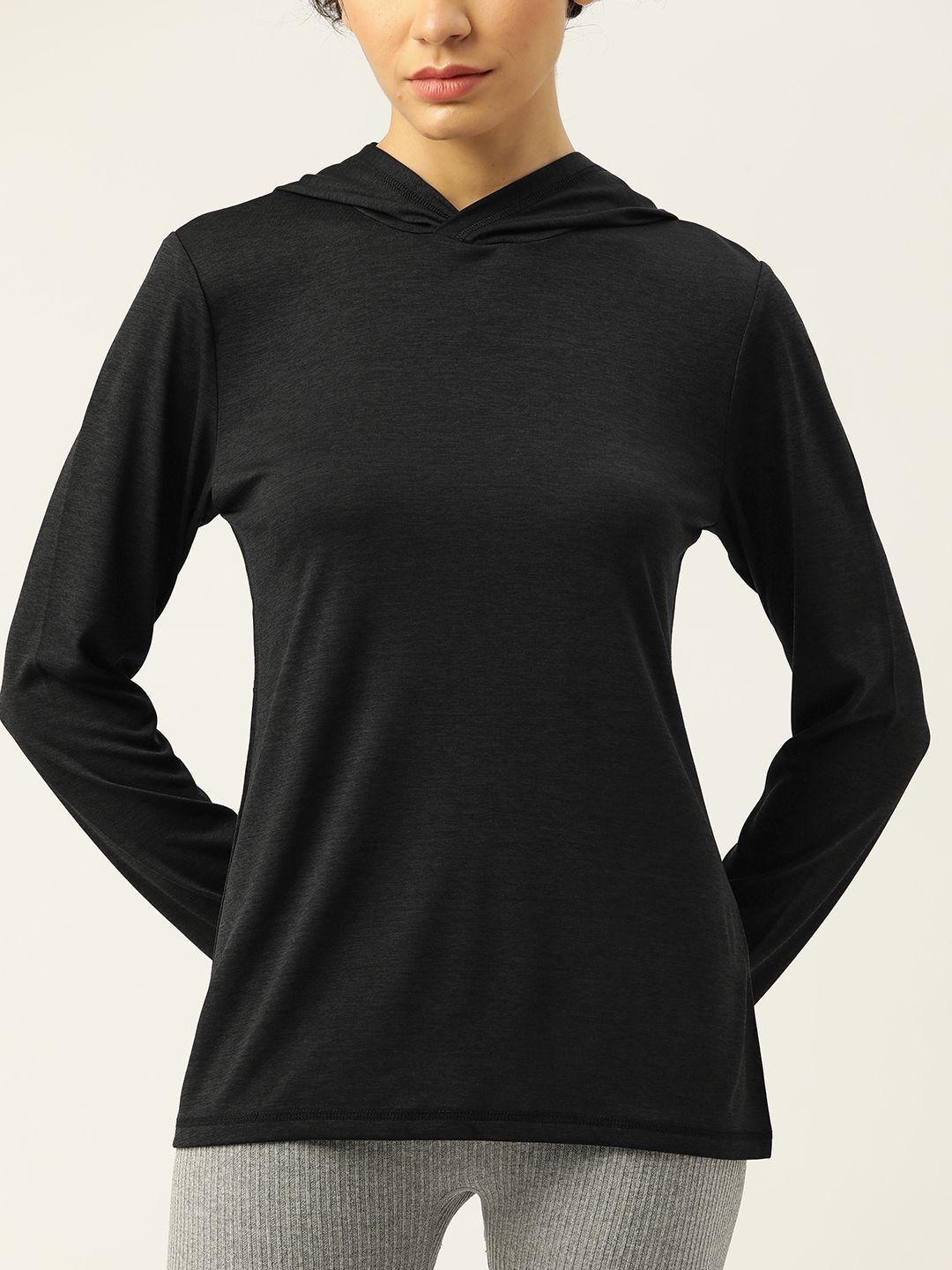 macy's ideology black hooded knitted top