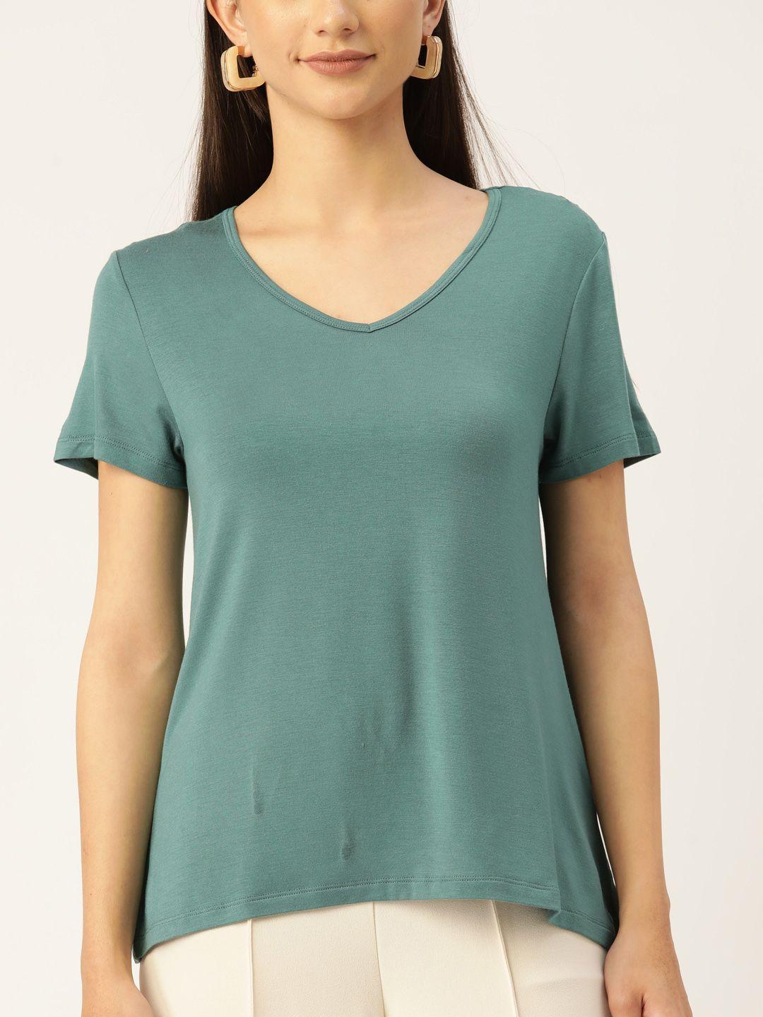 macy's ideology women green v-neck t-shirt