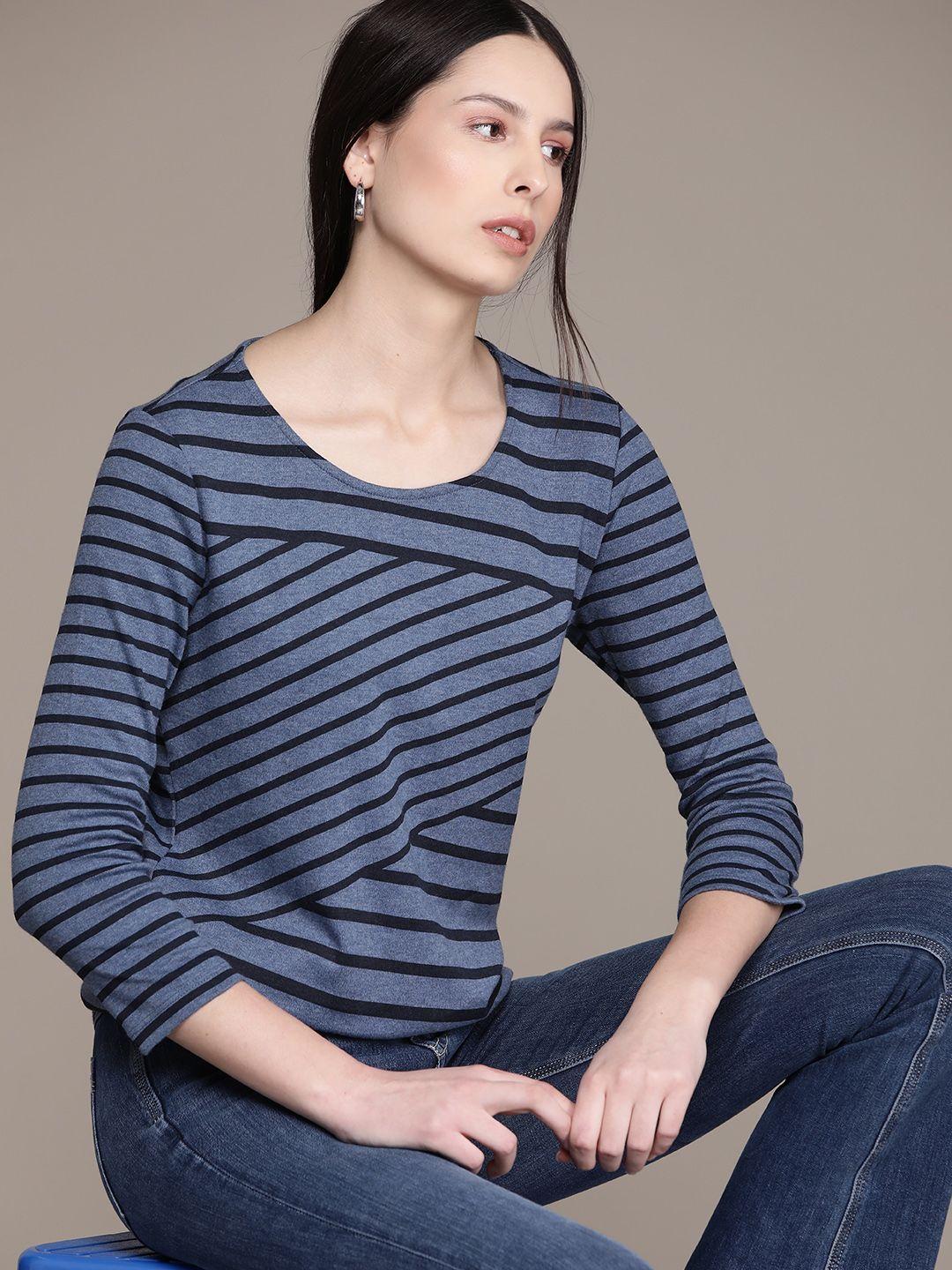 macy's karen scott round neck striped t-shirt