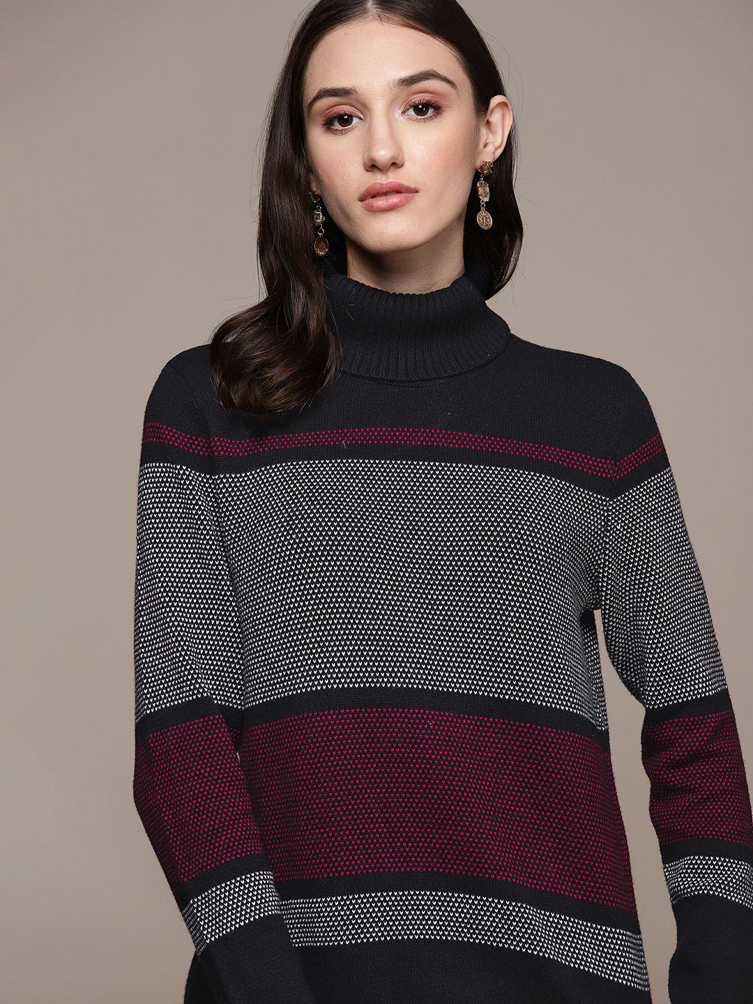 macy's karen scott women pure cotton colourblocked striped pullover
