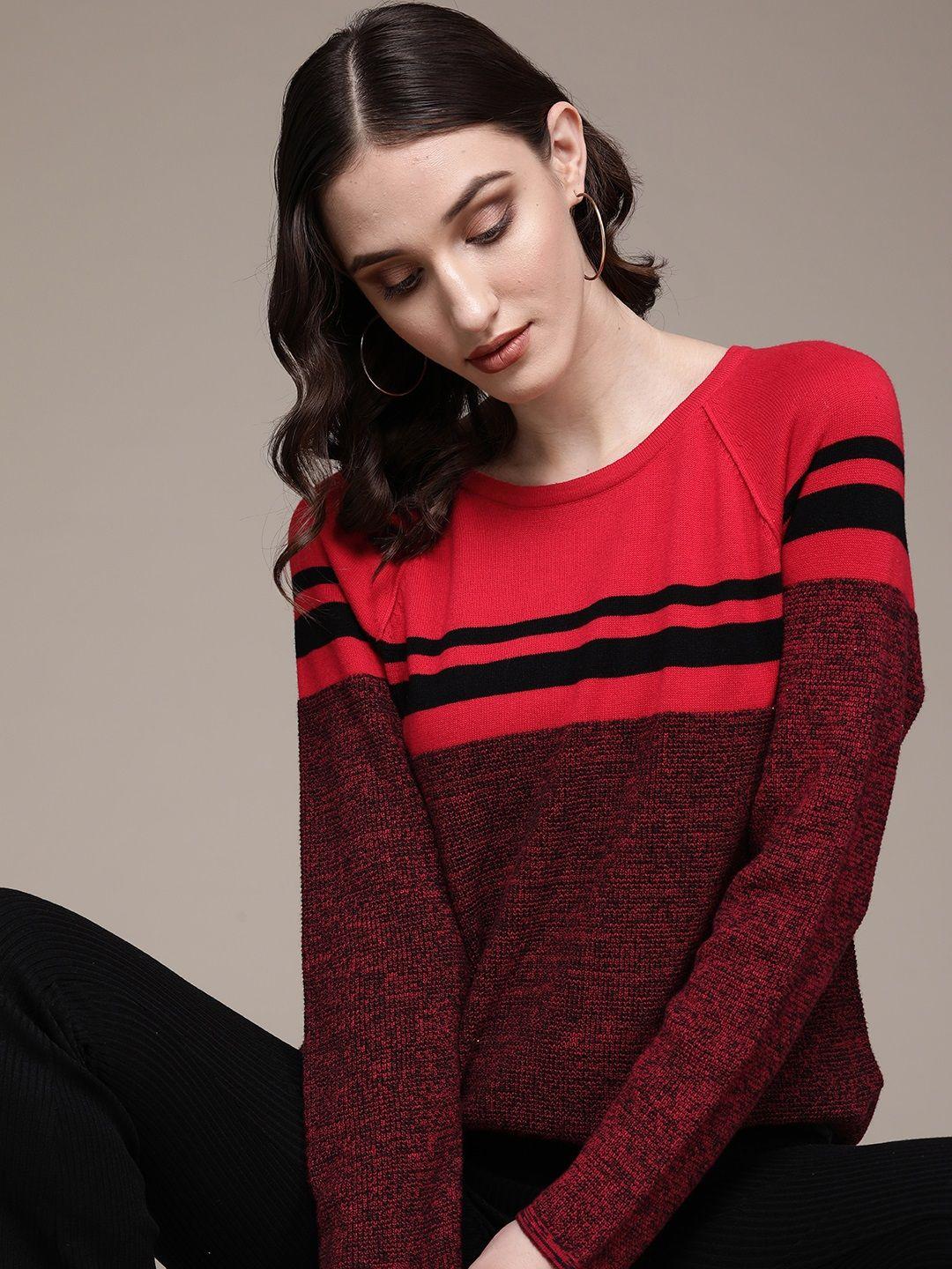 macy's karen scott women red striped raglan sleeves pure cotton pullover