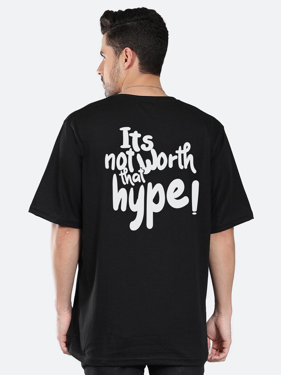 mad over print men black typography printed monochrome applique t-shirt