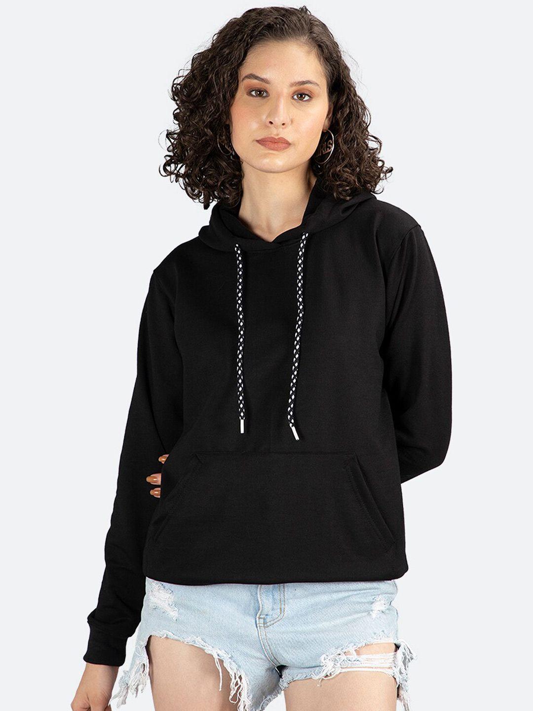 mad over print hooded fleece sweatshirt